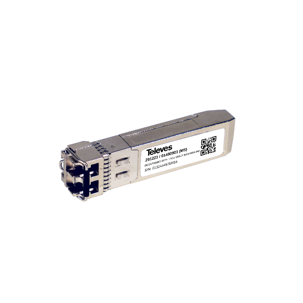 SFP+ 1/10GbE Transceiver, 2 MM fibers LC/UPC
